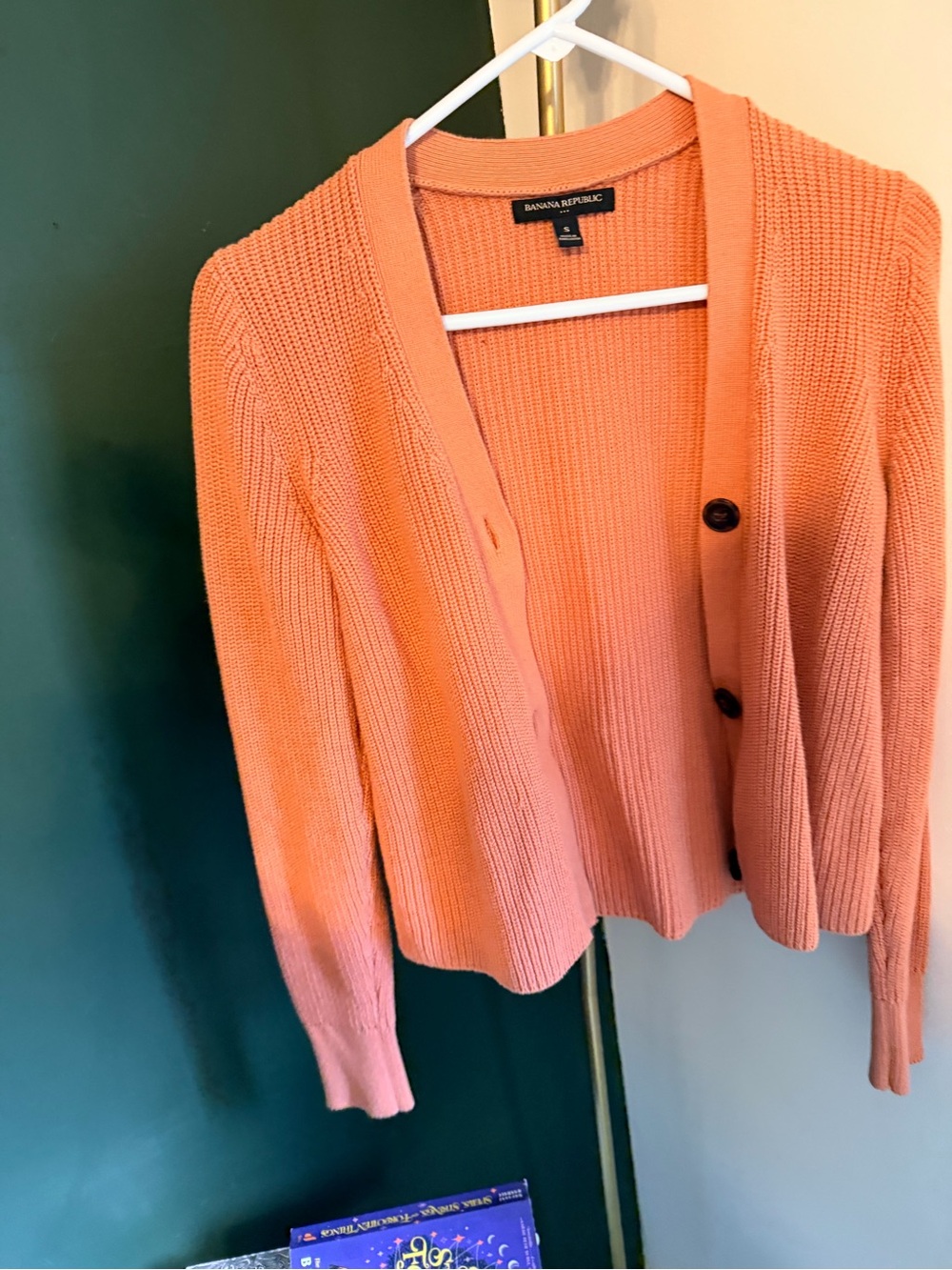 Banana Republic Women's Coral Knit Button-Front Cardigan